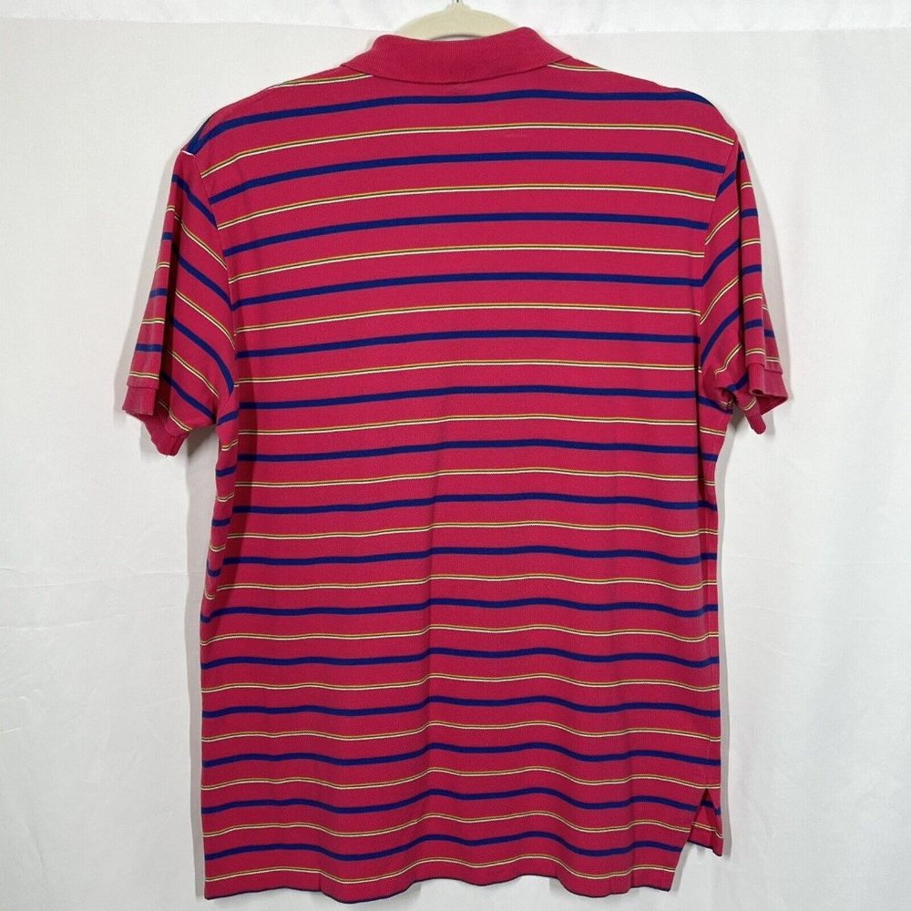 Polo Ralph Lauren Shirt Adult XL Striped Maroon White Golf  Rugby Mens XL - Picture 7 of 10